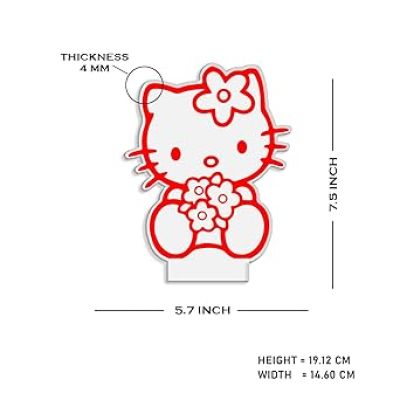 3D Illusion Lamp Kitty Night Light | Kitty Gifts Light with Automatic Color Changing Light  Kitty for Girls Room Decor Lamp Birthday Gifts
